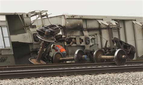 Union Pacific Train Derails Along Highway