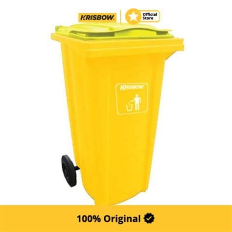 Krisbow 240 Ltr Tempat Sampah Plastik New Eco Kuning Lazada Indonesia