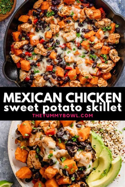 Mexican Chicken Sweet Potato And Black Bean Skillet Artofit