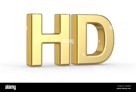 Golden 3D HD symbol isolated with clipping path Stock Photo - Alamy