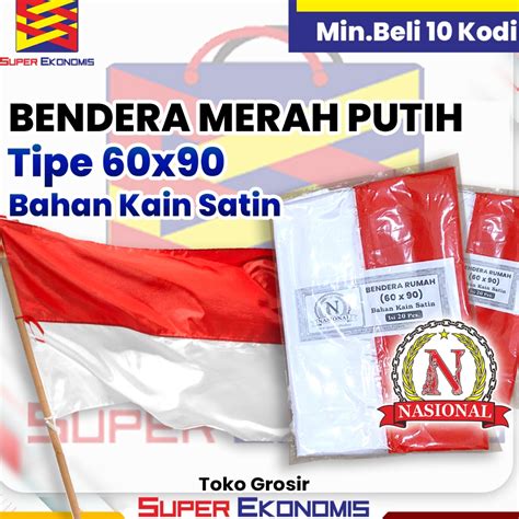 Jual Bendera Merah Putih Type X Cm Merek Nasional Kemasan Kodi Isi