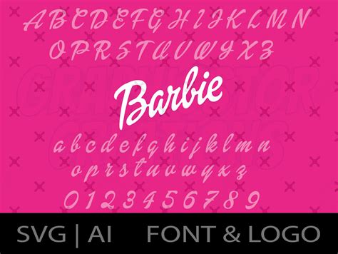 Barbie Font Logo SVG EPS Ai Clipart Digital Download - Etsy