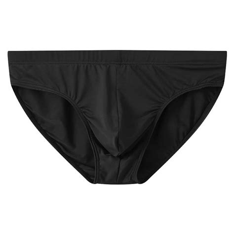Men S Ice Silk Low Rise Briefs Traceless Breathable Sexy Bikini Sports Underwear Soft Stretch