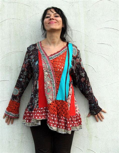 Crazy Fall Patchwork Recycled Dress Tunic Hippie Boho India Etsy