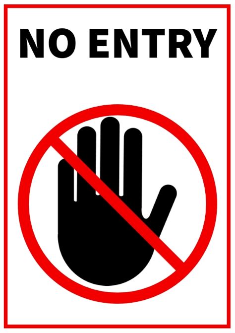 No Entry Sign Board Template Printable Postermywall