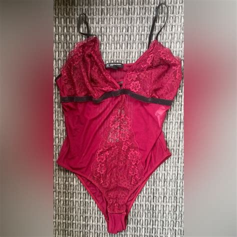 Inc International Concepts Intimates And Sleepwear Inc International Concepts Maroon Red Lacy