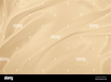 Smooth Elegant Golden Silk Or Satin Luxury Cloth Texture Can Use As