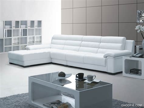 White Modern Leather Sofa Interior Design Ideas