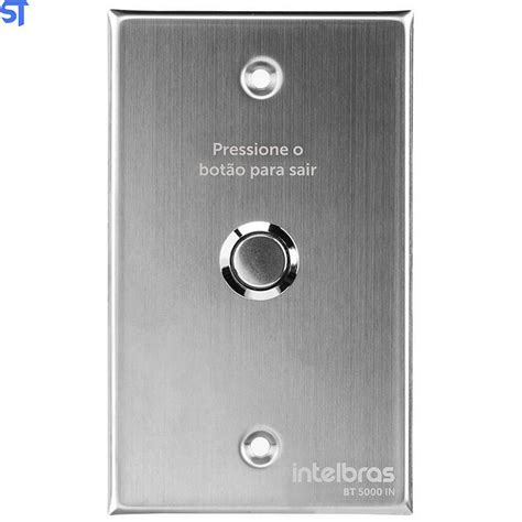 Botoeira Acionador De Abertura Inox Embutir 4x2 BT 5000 IN Intelbras