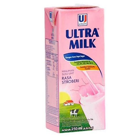 Ultra Uht Milk Strawberry Ml Shopee Indonesia