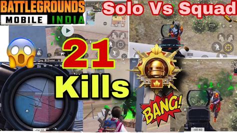 Solo Kills Solo Vs Squad Classic Domination Bgmi