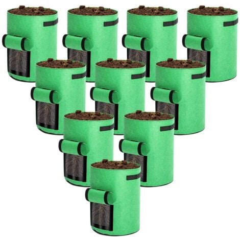 TolleTour 10Pcs Sac à Plantes Sac de Plantation avec Poignées Kit de