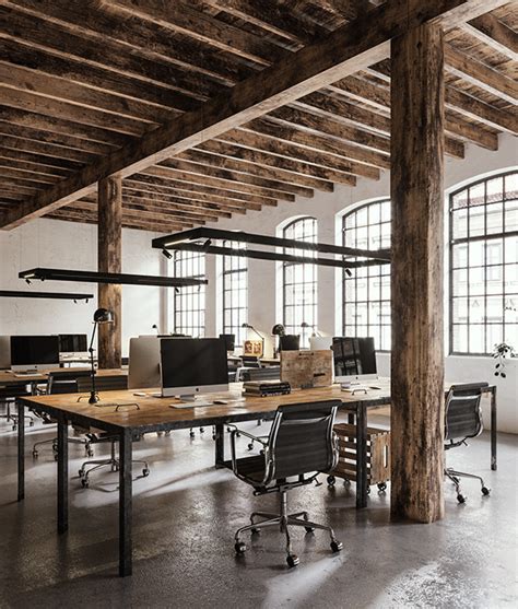 Loft office space on Behance