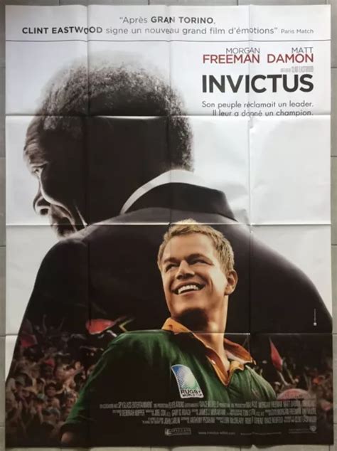 AFFICHE INVICTUS MORGAN Freeman CLINT EASTWOOD Matt Damon RUGBY