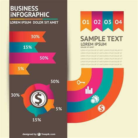 Free Vector Colorful Business Infographic Template