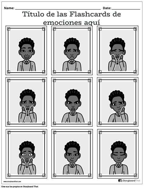 Emot Flash Retrato Blanco Y Negro Storyboard