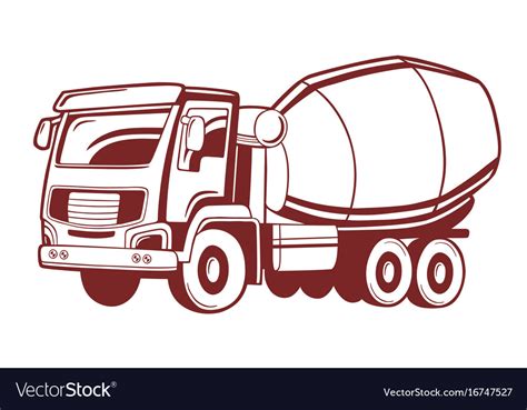 Concrete Mixer Truck Royalty Free Vector Image