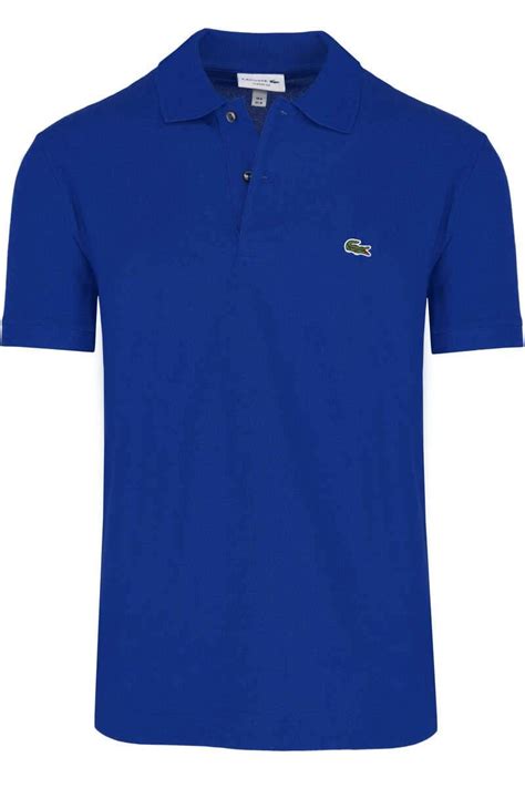 Hochwertiges Lacoste Classic Fit Poloshirt In Der Farbe Blau Einfarbig