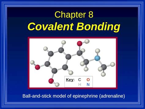 PPT 1 Chapter 8 Covalent Bonding Ball And Stick Model Of Epinephrine