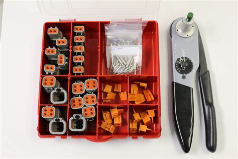 Deutsch Dtp Connector Kit 12 Ga Solid Contacts With Crimp Tool 2 Pin And 4 Pin Ebay