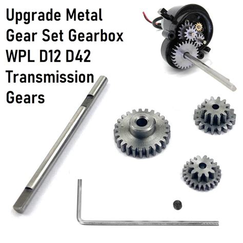 Upgrade Metal Gear Set Gearbox Wpl D D Rc Car Transmission