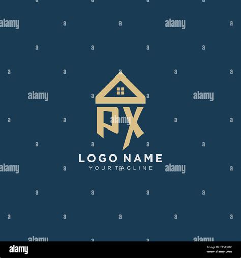 Initial Letter Px With Simple House Roof Creative Logo Design For Real