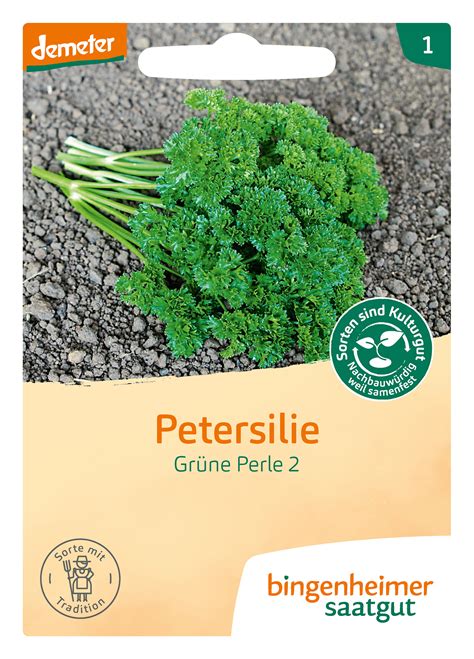 Krausepetersilie Grüne Perle 2 BIO Petersiliensamen von Bingenheimer