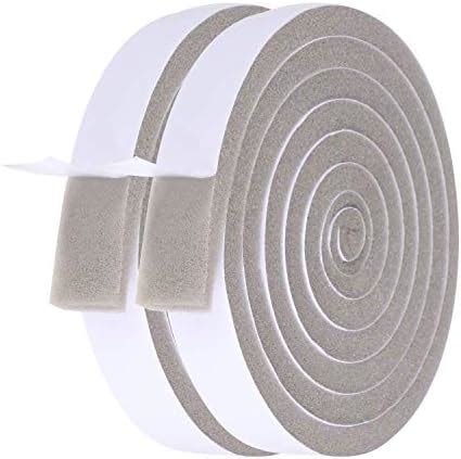 Futuwi Weather Stripping Foam Tape 2 Rolls 1 Inch Wide X 1 Inch Thick