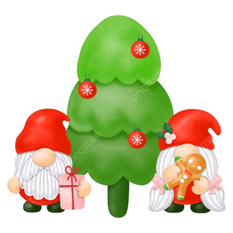 Watercolor Gnomes Christmas Clipart Man Collection Digital PNG And