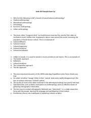 Anth 203 Sample Exam Qs Docx Anth 203 Sample Exam Qs 1 A B C D E