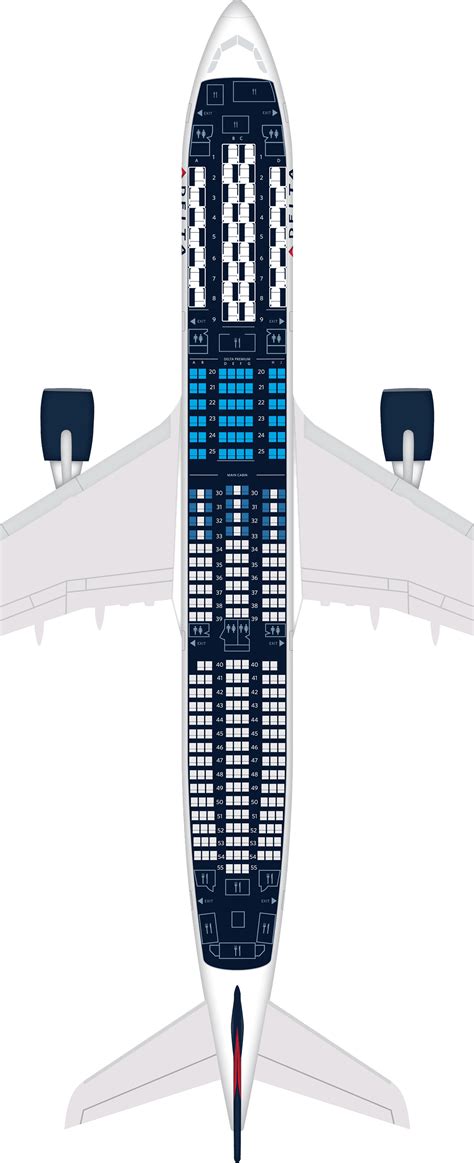 Airbus A350 1000 Delta Seat Map - Image to u