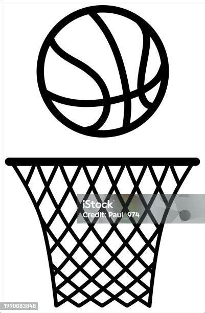 Basketball Ring With Net And Ball Stock Illustration Download Image