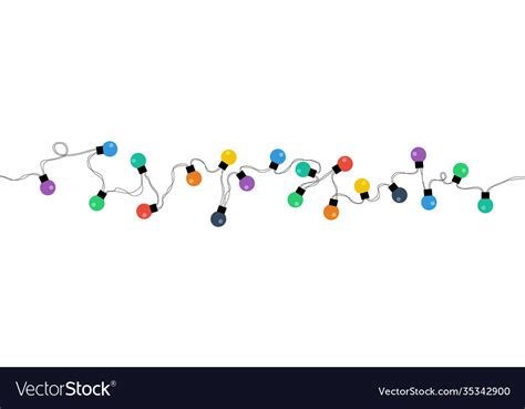 Christmas lights bulbs colorful Royalty Free Vector Image