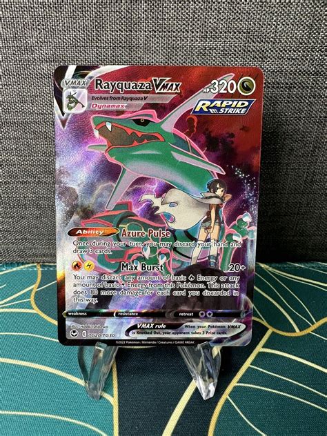 Pokemon Rayquaza Vmax Tg20tg30 Silver Tempest Ultra Rare Full Art Nm