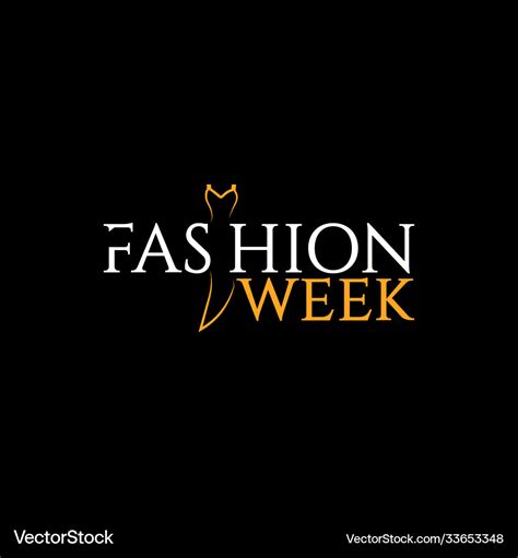 Fashion week template design Royalty Free Vector Image