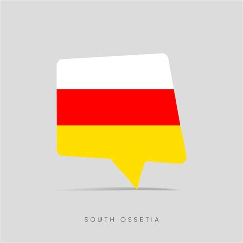 Premium Vector South Ossetia Flag Bubble Chat Icon