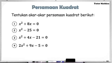 Trik Mudah Memfaktorkan Persamaan Kuadrat YouTube