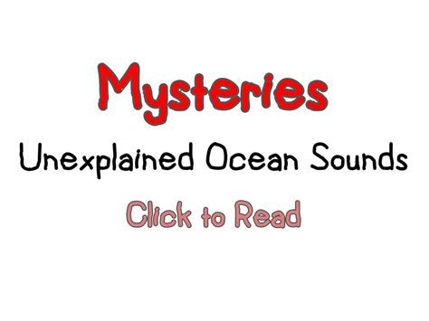 Mysteries - Unexplained Ocean Sounds by Creature-Studios on DeviantArt