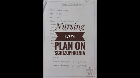 How To Make Nursing Care Plan On Schizophrenia Nursing Care Plan On