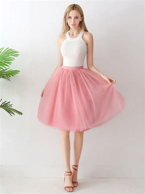 Tulle A Line Tier Knee Length Wedding Petticoats Hebeos