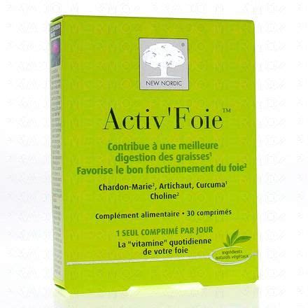 NEW NORDIC Activ Foie 30 comprimés Parapharmacie Prado Mermoz