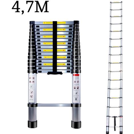 Scala Telescopica Pieghevole 4 7 Metri Scaletta In Alluminio Carico