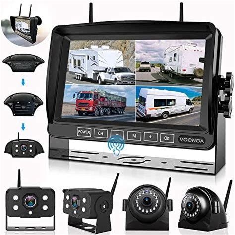 Amazon Backup Camera System With 9 Quad Split 1080P Monitor For