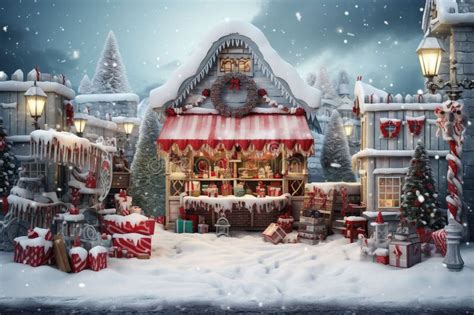 Festive Christmas Scenes Featuring Creative and Stock Illustration ...