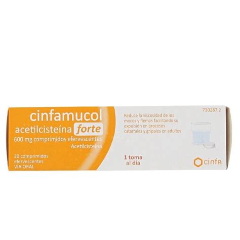 Buy Cinfamucol Acetylcysteine Forte 600 mg 20 Effervescent Tablets ...