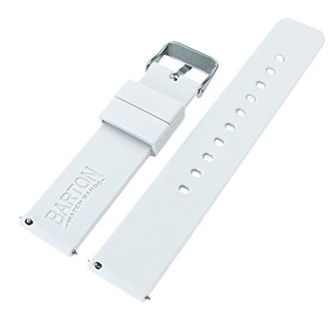 22mm White Barton Watch Bands Soft Silicone Quick Release Straps Pricepulse