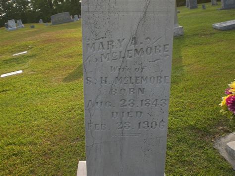 Mary A Mclemore 1843 1906 Find A Grave Memorial