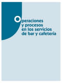 Operaciones Y Procesos En Los Servicios De Bar Y Cafeter A