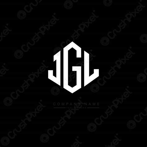 Jgl Letter Logo Design With Polygon Shape Jgl Polygon And Stock