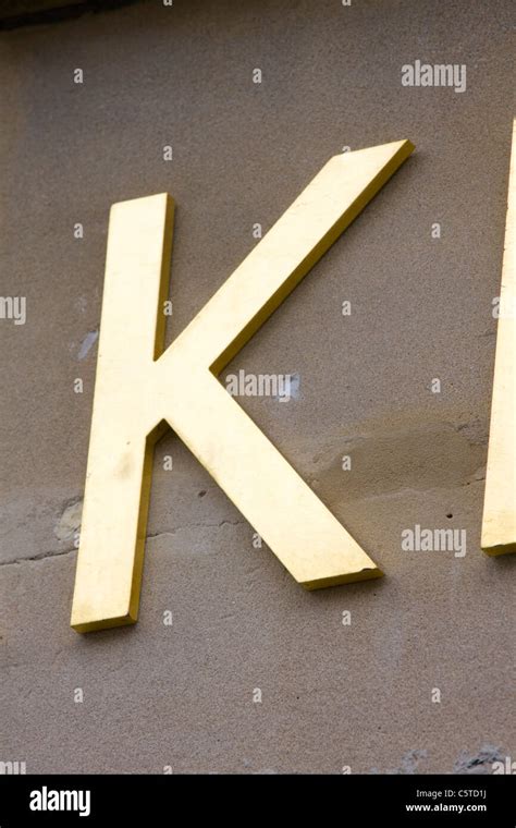 Character K Alphabet Character Letter Outside Sign Stock Photo Alamy